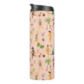 Bouteilles Isothermes Danseuses, motif feuille de palmier. (Tourné sur la droite)