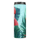 Bouteilles Isothermes De Beaux Hérons Roses Aux Feuilles Tropicaux (Dos)