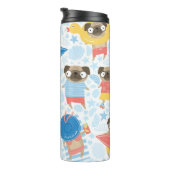 Bouteilles Isothermes De mignons carlins en vacances. motif avec carlin  (Tourné sur la droite)