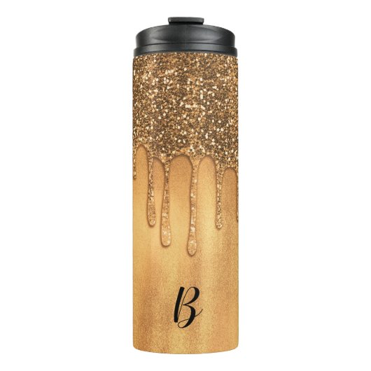 Bouteilles Isothermes Déchirer dans la Parties scintillant de miel d'or (Devant)