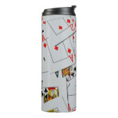 Bouteilles Isothermes Deck Of Scattered Playing Cards Pattern, (Tourné sur la gauche)