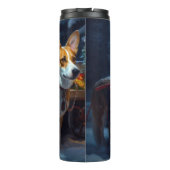 Bouteilles Isothermes Décor de Noël Basenji Snowy Sleigh (Dos)