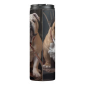 Bouteilles Isothermes Décor de Noël Bulldog Snowy Sleigh (Dos)