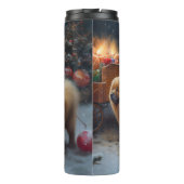 Bouteilles Isothermes Décor de Noël Chow Chow Snowy Sleigh (Dos)