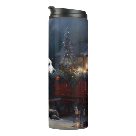 Bouteilles Isothermes Décor de Noël Dalmatien Snowy (Tourné sur la droite)