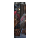 Bouteilles Isothermes Décor de Noël du Maine Coon Snowy Sleigh (Dos)