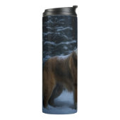 Bouteilles Isothermes Décor de Noël Saint Bernard Snowy Sleigh (Tourné sur la gauche)