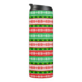 BOUTEILLES ISOTHERMES DÉCORATIONS DE NOËL DESIGN ROUGE BLANC VERT (Tourné sur la droite)