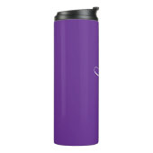 Bouteilles Isothermes Deep Purple White Script Custom Thermal Tumbler (Tourné sur la gauche)