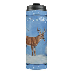 Bouteilles Isothermes Deer & Snowman Christmas Snowflakes