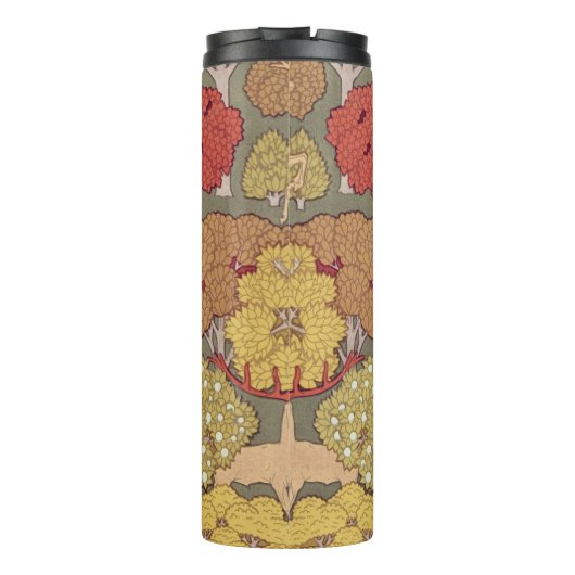 Bouteilles Isothermes Deer &Tree Squirrel Bird Rowan Berries Art Nouveau (Dos)