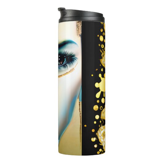 Bouteilles Isothermes Déesse mystique éthérique en or (Tourné sur la droite)