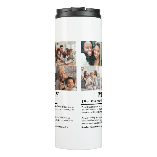 Bouteilles Isothermes Définition de maman personnalisée 6 Collage photo (Dos)