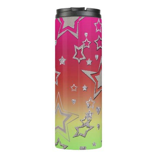 Bouteilles Isothermes Dégradé de Noël parties scintillant brillant confe (Dos)