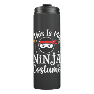 Bouteilles Isothermes Déguisement de ninja drôle Design Halloween_1