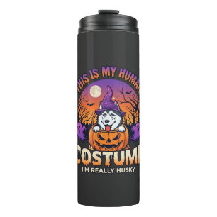 Bouteilles Isothermes Déguisement Humain Husky Citrouille Halloween Fant