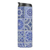 Bouteilles Isothermes Delft Look Tiles with Your Intials - Pretty Dutch  (Tourné sur la droite)