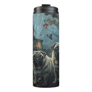 Bouteilles Isothermes Délice de chien de la nuit d'Halloween de Pug