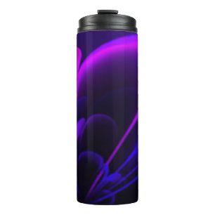 Bouteilles Isothermes Demi-Corolla de fleurs pourpres Indigo stylisées