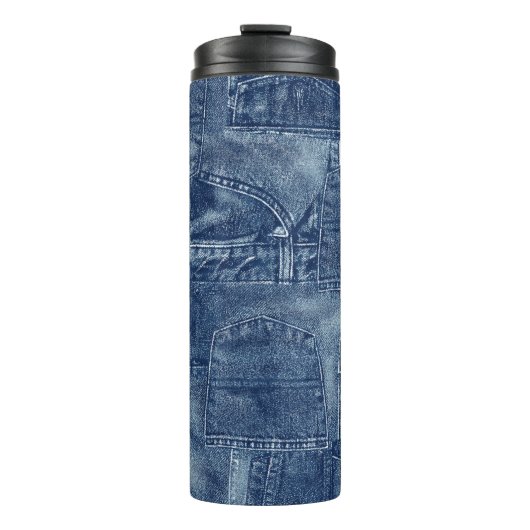 Bouteilles Isothermes Denim material, (Devant)