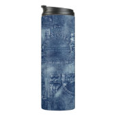 Bouteilles Isothermes Denim material, (Tourné sur la droite)