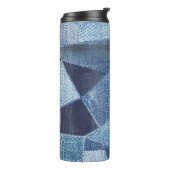 Bouteilles Isothermes Denim Urban : Patchwork à rayures détendues. (Tourné sur la gauche)