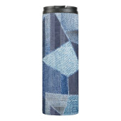 Bouteilles Isothermes Denim Urban : Patchwork à rayures détendues. (Dos)