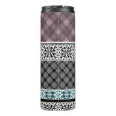 Bouteilles Isothermes Dentelle patchwork noir et blanc (Dos)