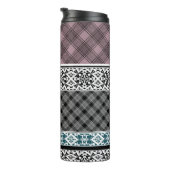 Bouteilles Isothermes Dentelle patchwork noir et blanc (Tourné sur la droite)