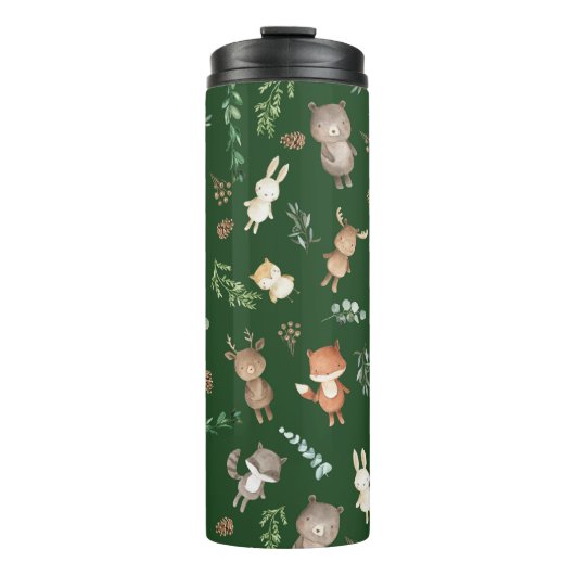 Bouteilles Isothermes Des animaux de forêt des petits verdure des jeunes (Devant)