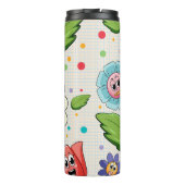 Bouteilles Isothermes Design arrière - plan transparent avec fleurs colo (Dos)