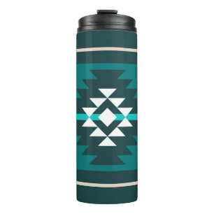 Bouteilles Isothermes Design aztèque en couleur turquoise