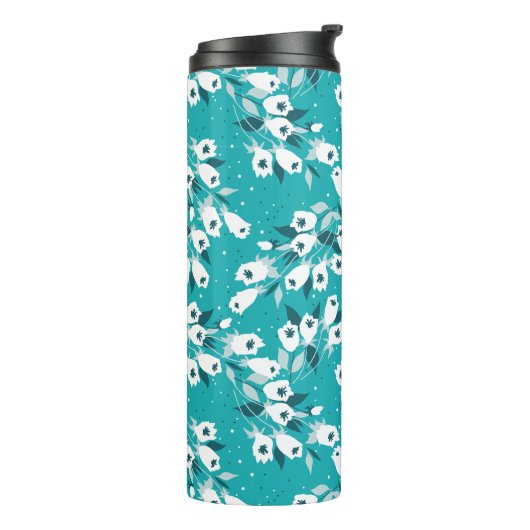 Bouteilles Isothermes Design d'art botanique Motif élégant à la fleur de (Tourné sur la gauche)