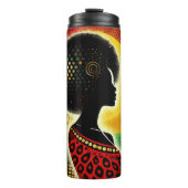 Bouteilles Isothermes Design d'art en silhouette africaine audacieuse (Devant)