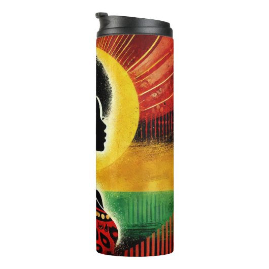 Bouteilles Isothermes Design d'art en silhouette africaine audacieuse (Tourné sur la droite)