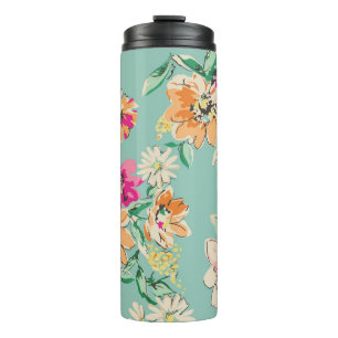 Bouteilles Isothermes Design de fleurs esquissé dans des couleurs vives