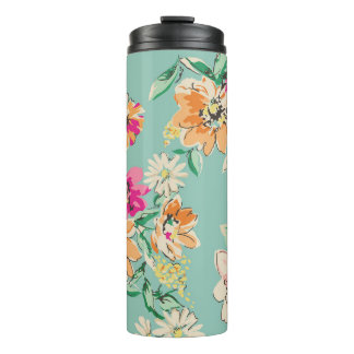 Bouteilles Isothermes Design de fleurs esquissé dans des couleurs vives 