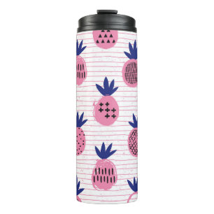 Bouteilles Isothermes Design enfant ananas, motif vintage.