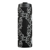 Bouteilles Isothermes Design gothique avec crâne et rose noir (Devant)