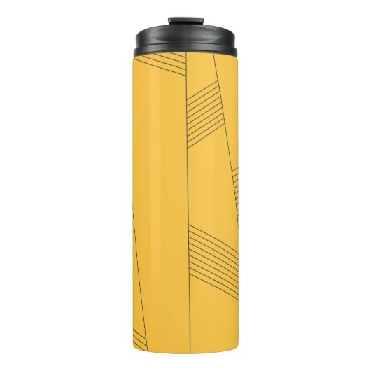 Bouteilles Isothermes Design graphique abstrait simple, jaune et moderne (Devant)