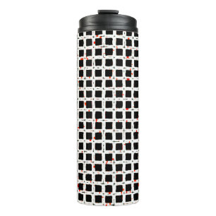Bouteilles Isothermes Design moderne noir blanc rouge Motif chic