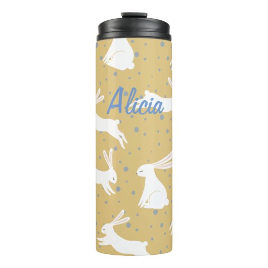 Bouteilles Isothermes Design Motif de lapin mignon - personnalisable (Devant)