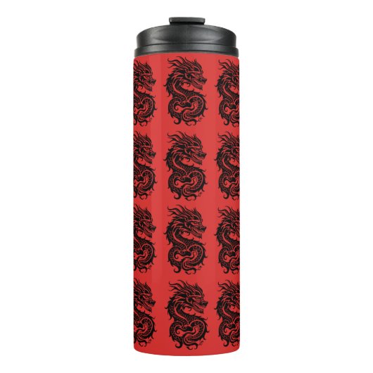 Bouteilles Isothermes Design Motif Dragon De Style Japonais (Devant)