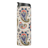 Bouteilles Isothermes Design motif paisley classique et transparent. (Tourné sur la droite)