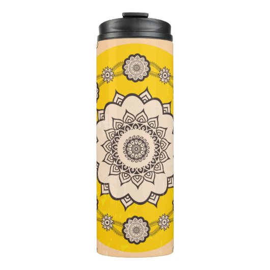 Bouteilles Isothermes Design ornemental Mandala, style ethnique (Devant)