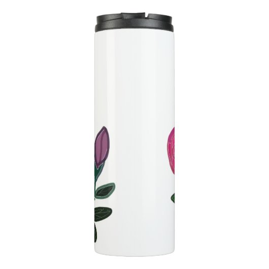 Bouteilles Isothermes Design Rose coloré (Dos)