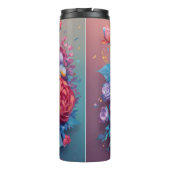 Bouteilles Isothermes Design Rose Floral Paruline thermique (Dos)
