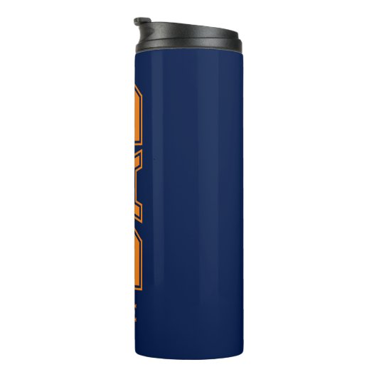 Bouteilles Isothermes Design simple Orange typographie bleu arrière - pl (Tourné sur la droite)