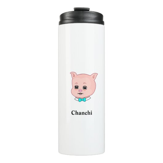 Bouteilles Isothermes Dessin animé de cochon mignon (Devant)