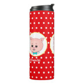 Bouteilles Isothermes Dessin Animé de Cochon Mignon (Tourné sur la gauche)